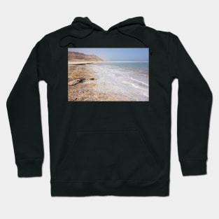 Salt deposits on the shore of the Dead Sea, Israel (C040/6831) Hoodie